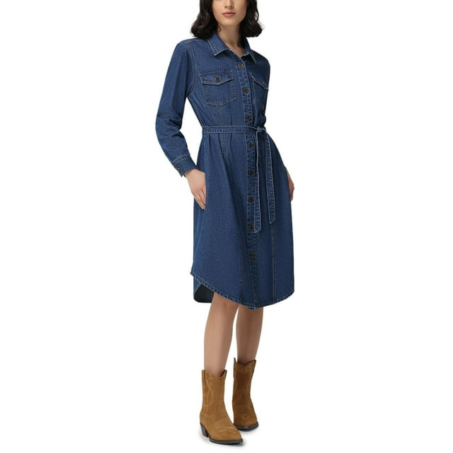 Frye Women's Denim Midi Button Front Dress