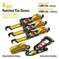 thumbnail image 1 of Cat® 4 Piece 1-1/4 Inch x 12 Feet Ratchet Tie Down Set, 1 of 6