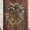 thumbnail image 1 of Member's Mark Pre-Lit 32" Flocked Wreath, 1 of 3