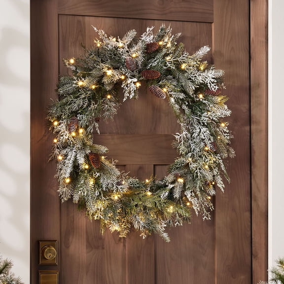 Member's Mark Pre-Lit 32" Flocked Wreath