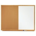 thumbnail image 1 of Quartet - Bulletin/Dry-Erase Board, Melamine/Cork, 36 x 24, White/Brown -  Oak Finish Frame, 1 of 1