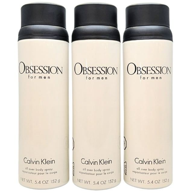 Calvin Klein Obsession for Men Body Spray, 5.4 fl oz, 3 pk