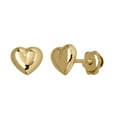 thumbnail image 2 of Children's Hoop and Heart Earring Set in 14K Gold, 2 of 3