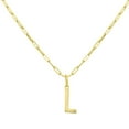 thumbnail image 1 of Initial Paperclip Chain Pendant Necklace in 14K Gold, 1 of 5