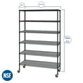 thumbnail image 2 of Member's Mark 6-Tier NSF Heavy Duty Wire Shelving, 47.75" W x 18" D x 75.5" H, 2 of 18