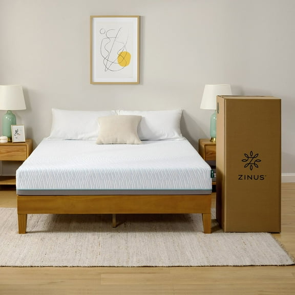 ZINUS Night Therapy Medium 8" Green Tea Memory Foam Mattress