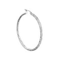 thumbnail image 2 of Diamond Cut Hoop Earrings in Sterling Silver, 2 of 6