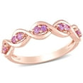 thumbnail image 1 of Round Cut Pink Sapphire Infinity Band in 14K Gold, 1 of 6