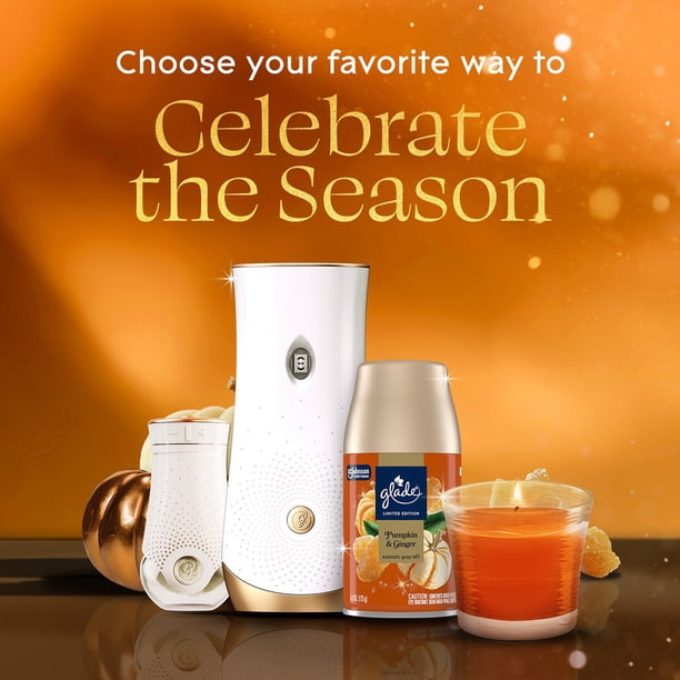 Glade Automatic Spray Air Freshener, Pumpkin & Ginger, 1 Device + 3 Refills
