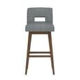 thumbnail image 3 of HH2 Home Upholstered Key Back Wood Adjustable Height Swivel Bar Stool, 3 of 19