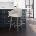 thumbnail image 7 of HH2 Home Upholstered Barrel Back Wood Adjustable Height Swivel Bar Stool, 7 of 19