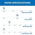 thumbnail image 2 of Hammermill Tidal Printer Paper, 8.5 x 11", 92 Bright, 20 lbs., Express Pack (2,500 sheets), 2 of 8