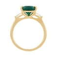 thumbnail image 3 of Pear Cut Lab Created Gemstone 3-Stone Ring in 14K Gold, 3 of 5