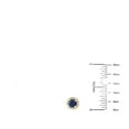 thumbnail image 3 of Round Cut Gemstone & 0.28 CT. T.W. Halo Diamond Stud Earrings in 14K Gold, 3 of 4