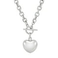 thumbnail image 2 of Puffy Heart Toggle Pendant Necklace in Sterling Silver, 2 of 9
