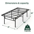 thumbnail image 3 of Zinus Night Therapy High-Profile SmartBase Platform Bed Frame, Various Sizes, 3 of 7