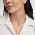 thumbnail image 6 of Lab White Sapphire Pendant and Earring Set in Sterling Silver, 6 of 8