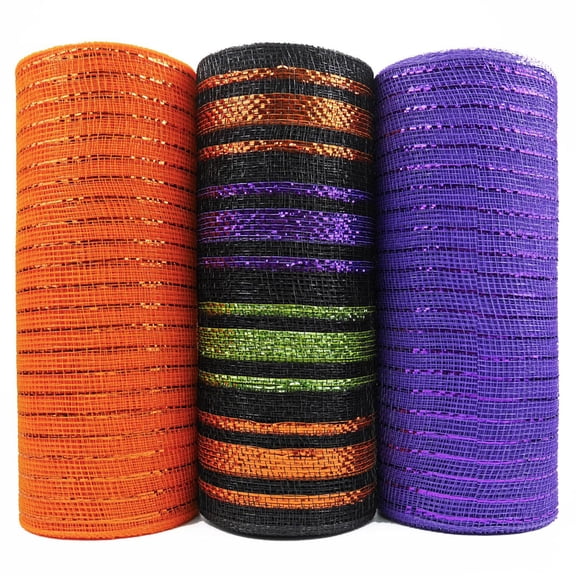 Member's Mark Premium Mesh Halloween and Harvest Ribbon, 3 pk.