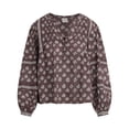 thumbnail image 8 of BILA Women's Printed Pintuck Long Sleeve Cotton Top, 8 of 9