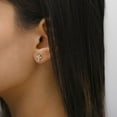 thumbnail image 6 of 0.31 CT. T.W. Round Cut Cross Diamond Stud Earrings in 14K Gold, 6 of 6