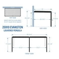 thumbnail image 9 of Backyard Discovery Evanston Steel Wall-Mounted Louvered Pergola with Adjustable Roof, Choose Size, 9 of 10