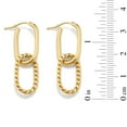 thumbnail image 2 of Polished and Twist Double Hoop Earrings in 14K Gold, 2 of 2