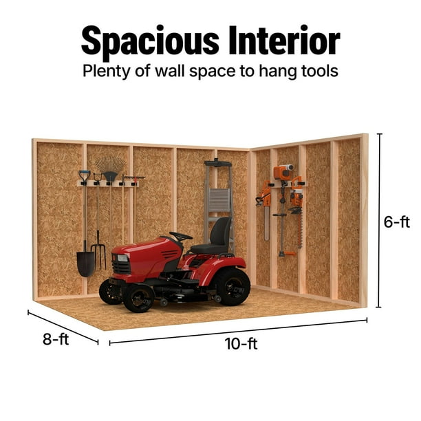 Handy Home Products Gable 8' x10' Outdoor Wooden Shed, Choose