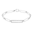 thumbnail image 1 of Sterling Silver and 0.13 CT. T.W. Diamond Link Bracelet, 1 of 5