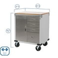 thumbnail image 2 of Seville Classics UltraHD 4-Drawer Rolling Cabinet, 28" W x 25" D x 34.5" H, 2 of 12