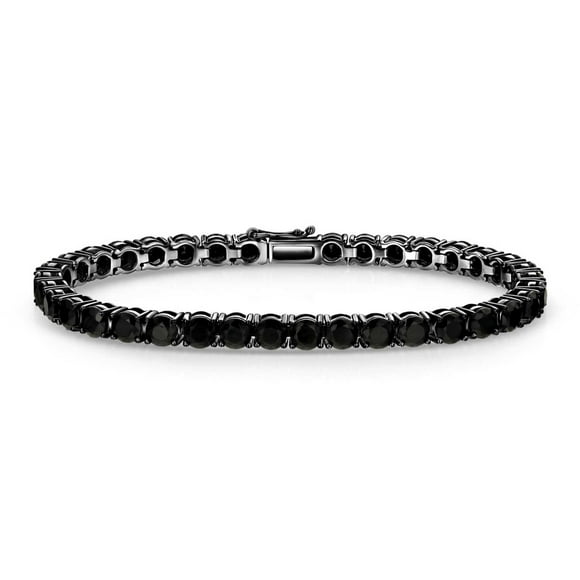 Men's Gemstone Tennis Bracelet in Sterling Silver