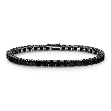Men's Gemstone Tennis Bracelet in Sterling Silver