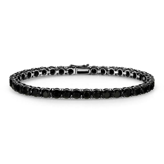 Men's Gemstone Tennis Bracelet in Sterling Silver
