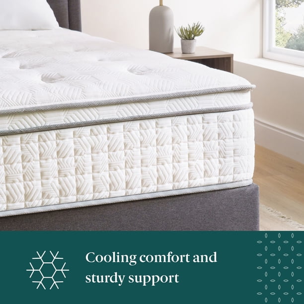 マットレス USA ZINUS Night Therapy 12” Medium Firm Euro Top Hybrid Mattress