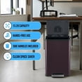 thumbnail image 3 of Simpli-Magic 50 Liter / 13.2 Gallon Step Trash Can with Soft-Close Lid, Hands-Free Foot Pedal, Built-In Odor Filter, Smudge Resistant Finish for Kitchen, Office, Dorm, Multiple Colors, 3 of 5