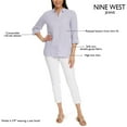 thumbnail image 5 of Nine West Women's Long Sleeve Double Gauze Button Up, 5 of 7