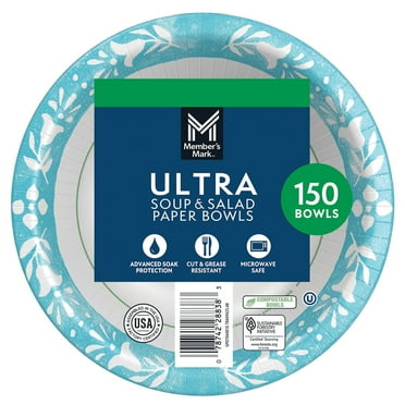 Member's Mark Ultra Soup/Salad Paper Bowls 20 oz., 150 ct.