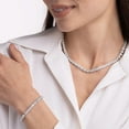 thumbnail image 5 of 925 Sterling  Silver Lab White Sapphire Tennis Necklace, 5 of 5