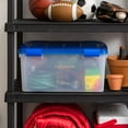 thumbnail image 3 of IRIS USA WeatherPro, 60 Quart Clear Plastic Storage Box with Protective Gasket Lid, 17.75" W x 23.6" L x 11.22" H, 4 Piece Set, 3 of 8