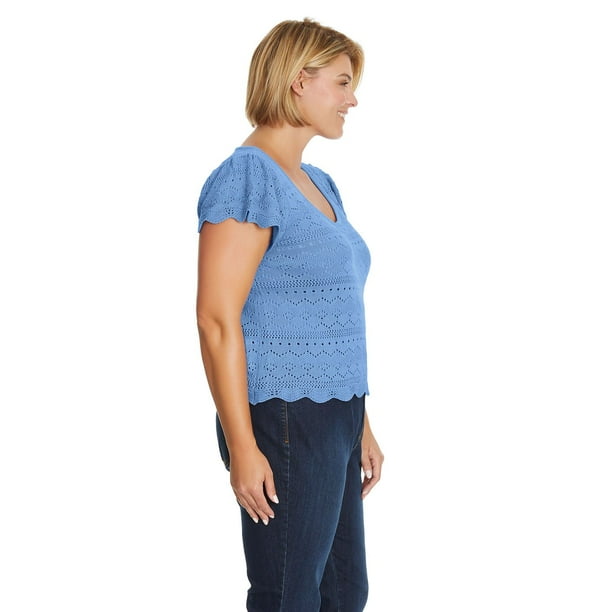 Jessica Simpson Women's Plus Lace Sweater - Samsclub.com