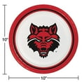 thumbnail image 2 of Arkansas State Red Wolves NCAA Round Paper Plates, 10", 85 ct., 2 of 6