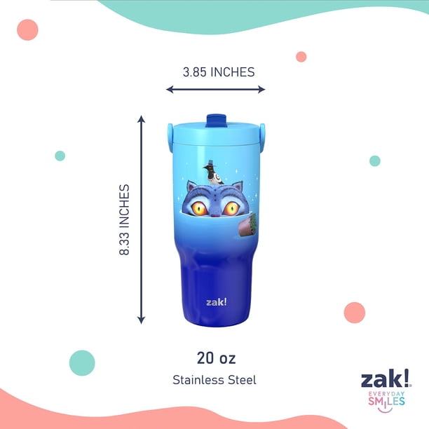 Zak Designs KPop 20oz Stainless Steel Sutton Flex Grip Siply
