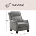 thumbnail image 4 of Calvin Fabric Pushback Reclining Armchair, 4 of 10