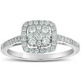 thumbnail image 1 of 0.50 CT. T.W. Halo Diamond Ring in 14K Gold, 1 of 4