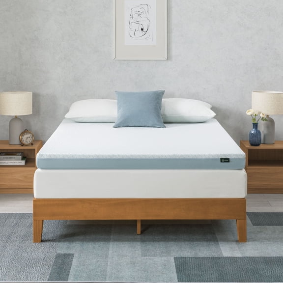 Zinus Night Therapy 4" Cooling Gel Mattress Topper With Washable Cover, Assorted Sizes