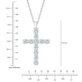 thumbnail image 5 of Lab Created Round Cut Cross Diamond Pendant Necklace in 18K Gold, 5 of 7