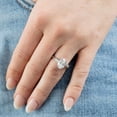 thumbnail image 6 of Lab Created 2.23 CT. T.W. Oval & Baguette Cut Lab Created Diamond Ring in 18K Gold, 6 of 9