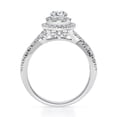 thumbnail image 3 of 0.95 CT.T.W. Round & Baguette Diamond Bridal Ring in 14K White Gold, 3 of 5