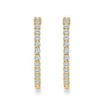 thumbnail image 3 of 0.45 T.W. Lab Created Round Diamond Hoop Earrings in 14K Gold, 3 of 5