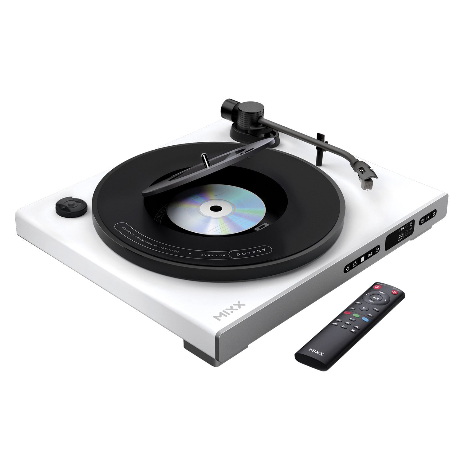 Mixx Analog Plus 2-in-1 Fully Automatic Turntable & CD Player with