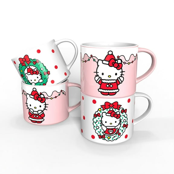 Zak Designs 15oz 4pk Ceramic Holiday Mugs in Gift Box